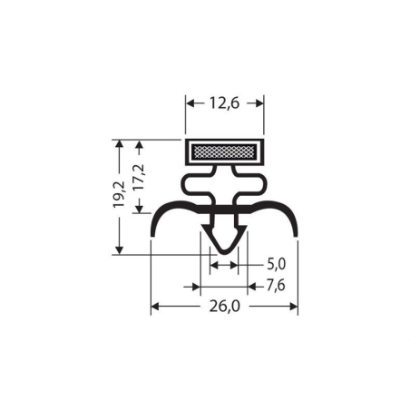 Joint magnetique - 2550mm/lng Avec aimant m18 - JPC-1050-010 - Linum