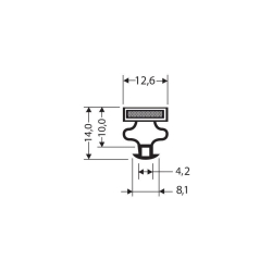 Joint magnetique - 2550mm/lng Avec aimant m18 - JPC-1070-050 - Linum