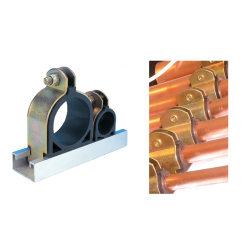 Collier metal/caoutchouc 18-20mm Fix. Sur rail de montage - 10pce/pck - ASP-3104-000 - Linum