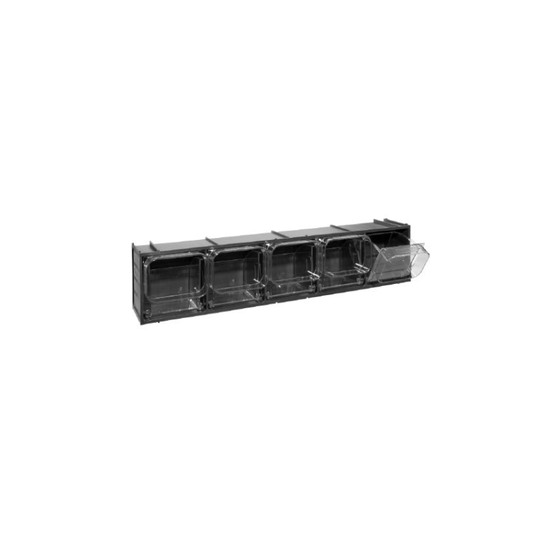 Bloc-tiroirs basculants - 600x133x132mm 5 godets - serie crystal box - CRB-0002-022 - Linum