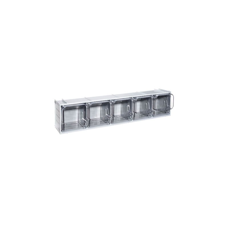 Bloc-tiroirs basculants - 600x133x132mm 5 godets - serie crystal box - CRB-0002-050 - Linum