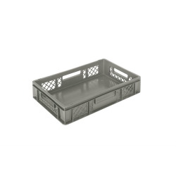 Euronorm 600x400x120mm - standard Fond plein - cotes ajoures - COD-6124-050 - Linum