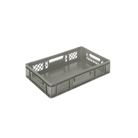 Euronorm 600x400x120mm - standard Fond plein - cotes ajoures - COD-6124-050 - Linum