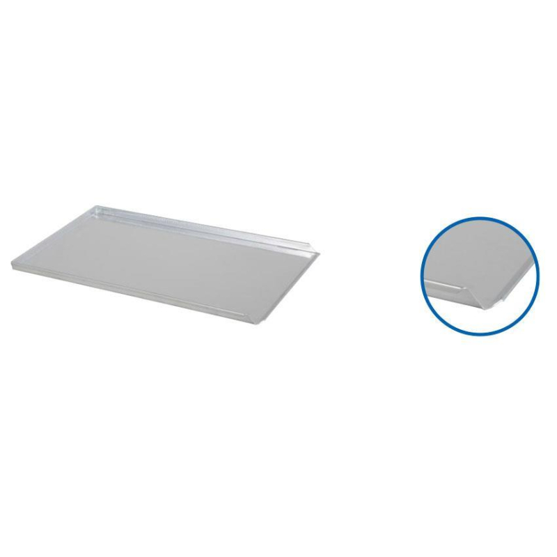 Plaque de four aluminium 325x530x20mm 3 bords 90&deg; + 1 incline 1,5mm - ABP-1130-000 - Linum
