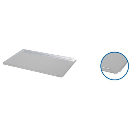 Plaque de four aluminium 325x530x20mm 3 bords 90&deg; + 1 incline 1,5mm - ABP-1130-000 - Linum