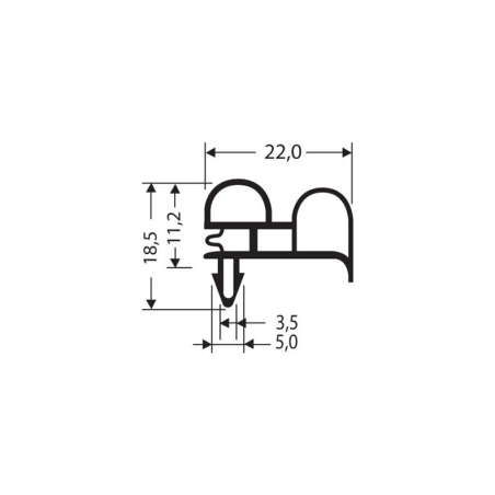 Joint a clipser 2550mm/lng - JPC-0030-050 - Linum
