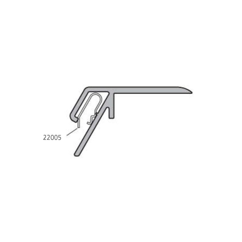 Porte prix - etiquette en alu pour Profil 13816 finition : e6/ev1 - 12066.10 - Linum